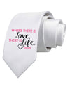 Where There Is Love Gandhi Printed White Necktie