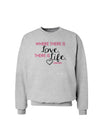 Where There Is Love Gandhi Sweatshirt-Sweatshirts-TooLoud-AshGray-Small-Davson Sales