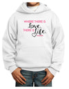 Where There Is Love Gandhi Youth Hoodie Pullover Sweatshirt-Youth Hoodie-TooLoud-White-XS-Davson Sales