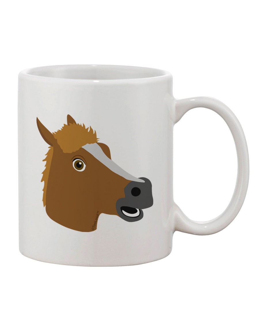 Whimsical Equine Portrait Adorned 11 oz Coffee Mug - TooLoud-11 OZ Coffee Mug-TooLoud-White-Davson Sales