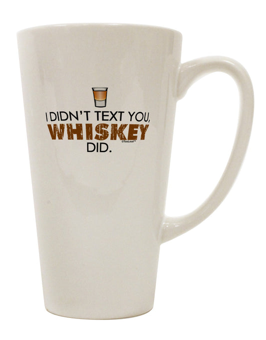 Whiskey Connoisseur's Choice - 16 Ounce Conical Latte Coffee Mug - TooLoud-Conical Latte Mug-TooLoud-White-Davson Sales