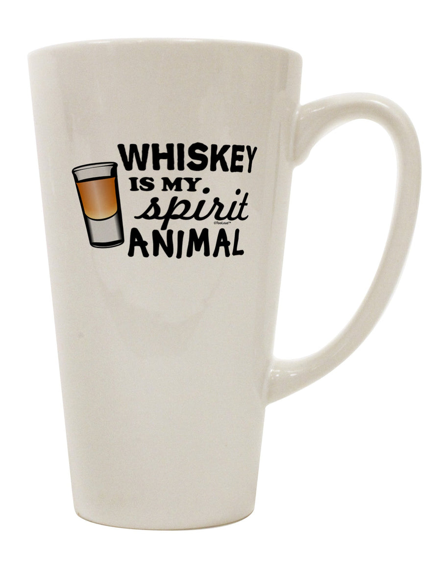 Whiskey Enthusiast's Essential: 16 Ounce Conical Latte Coffee Mug - TooLoud-Conical Latte Mug-TooLoud-White-Davson Sales