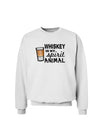 Whiskey Is My Spirit Animal Sweatshirt-Sweatshirts-TooLoud-White-Small-Davson Sales