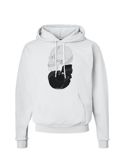 White And Black Inverted Skulls Hoodie Sweatshirt by TooLoud-Hoodie-TooLoud-White-Small-Davson Sales
