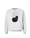 White And Black Inverted Skulls Sweatshirt by TooLoud-Sweatshirts-TooLoud-White-Small-Davson Sales