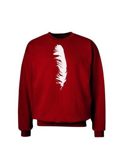 White Feather Adult Dark Sweatshirt-Sweatshirts-TooLoud-Deep-Red-Small-Davson Sales