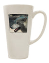 White Wolf Face Conical Latte Coffee Mug - Expertly Crafted Drinkware-Conical Latte Mug-TooLoud-White-Davson Sales