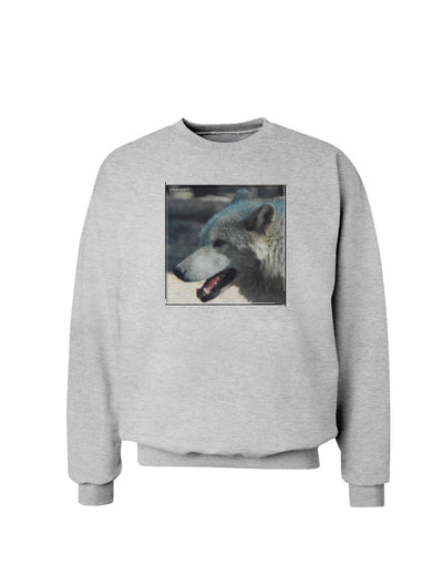 White Wolf Face Sweatshirt-Sweatshirts-TooLoud-AshGray-Small-Davson Sales