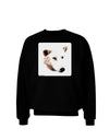 White Wolf Head Cutout Adult Dark Sweatshirt-Sweatshirts-TooLoud-Black-Small-Davson Sales