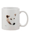 White Wolf Head Cutout Printed 11 oz Coffee Mug - Crafted by a Drinkware Expert-11 OZ Coffee Mug-TooLoud-White-Davson Sales