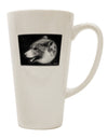 White Wolf Moon Conical Latte Coffee Mug - Expertly Crafted Drinkware-Conical Latte Mug-TooLoud-White-Davson Sales