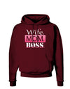 Wife Mom Boss Dark Hoodie Sweatshirt-Hoodie-TooLoud-Maroon-Small-Davson Sales
