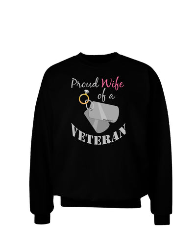 Wife of Veteran Adult Dark Sweatshirt-Sweatshirts-TooLoud-Black-Small-Davson Sales