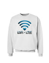 Wifi Equals Love Sweatshirt-Sweatshirts-TooLoud-White-Small-Davson Sales