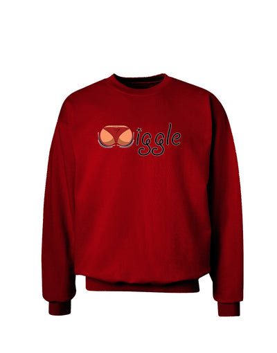 Wiggle - Twerk Medium Adult Dark Sweatshirt-Sweatshirts-TooLoud-Deep-Red-Small-Davson Sales