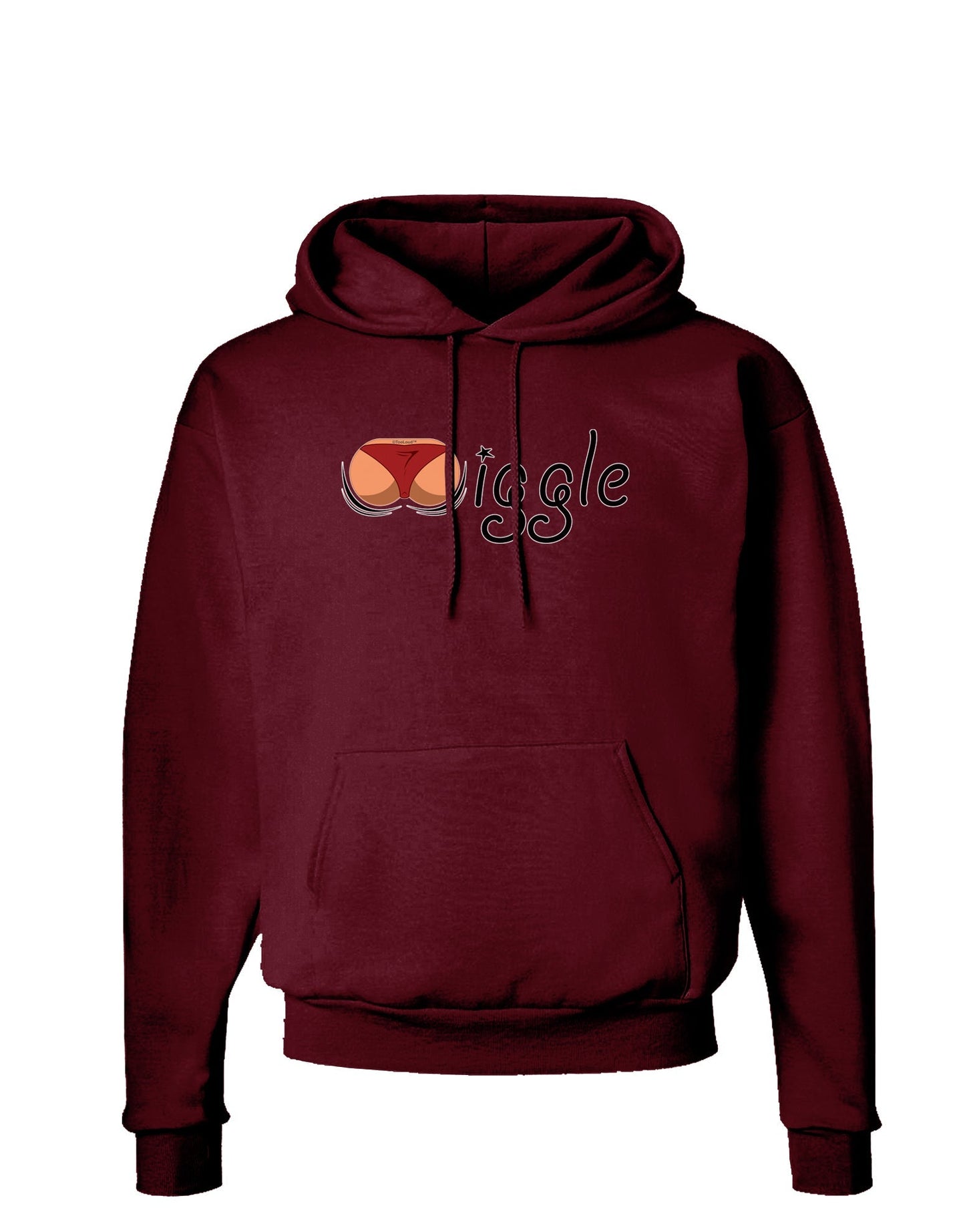 Wiggle - Twerk Medium Dark Hoodie Sweatshirt-Hoodie-TooLoud-Maroon-Small-Davson Sales