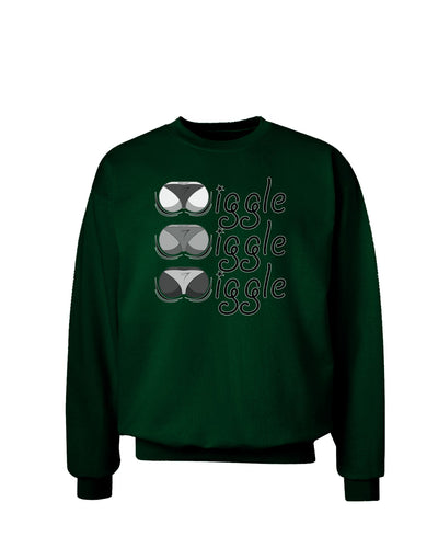 Wiggle Wiggle Wiggle - Twerk Adult Dark Sweatshirt-Sweatshirts-TooLoud-Deep-Forest-Green-Small-Davson Sales