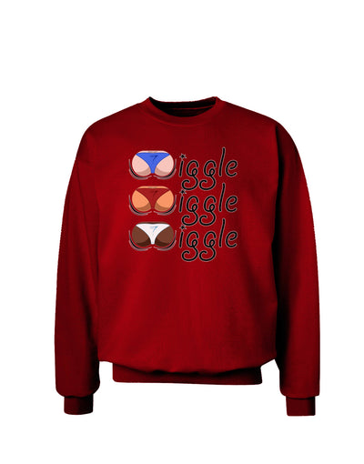 Wiggle Wiggle Wiggle - Twerk Color Adult Dark Sweatshirt-Sweatshirts-TooLoud-Deep-Red-Small-Davson Sales