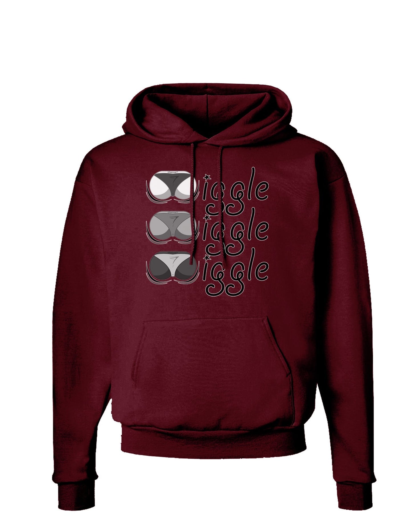Wiggle Wiggle Wiggle - Twerk Dark Hoodie Sweatshirt-Hoodie-TooLoud-Maroon-Small-Davson Sales