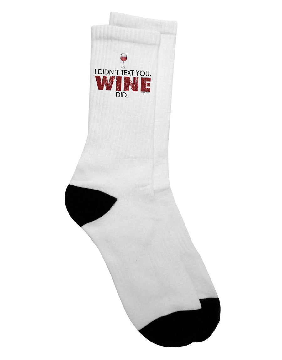 Wine Adult Crew Socks - A Stylish Addition to Your Collection - TooLoud-Socks-TooLoud-White-Ladies-4-6-Davson Sales