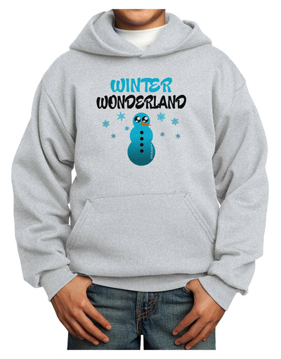 Winter Wonderland Snowman Youth Hoodie Pullover Sweatshirt-Youth Hoodie-TooLoud-Ash-XS-Davson Sales