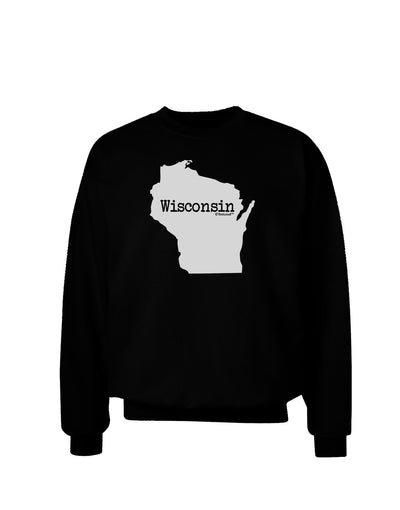 Wisconsin - United States Shape Adult Dark Sweatshirt-Sweatshirts-TooLoud-Black-Small-Davson Sales