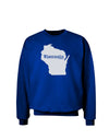 Wisconsin - United States Shape Adult Dark Sweatshirt-Sweatshirts-TooLoud-Deep-Royal-Blue-Small-Davson Sales