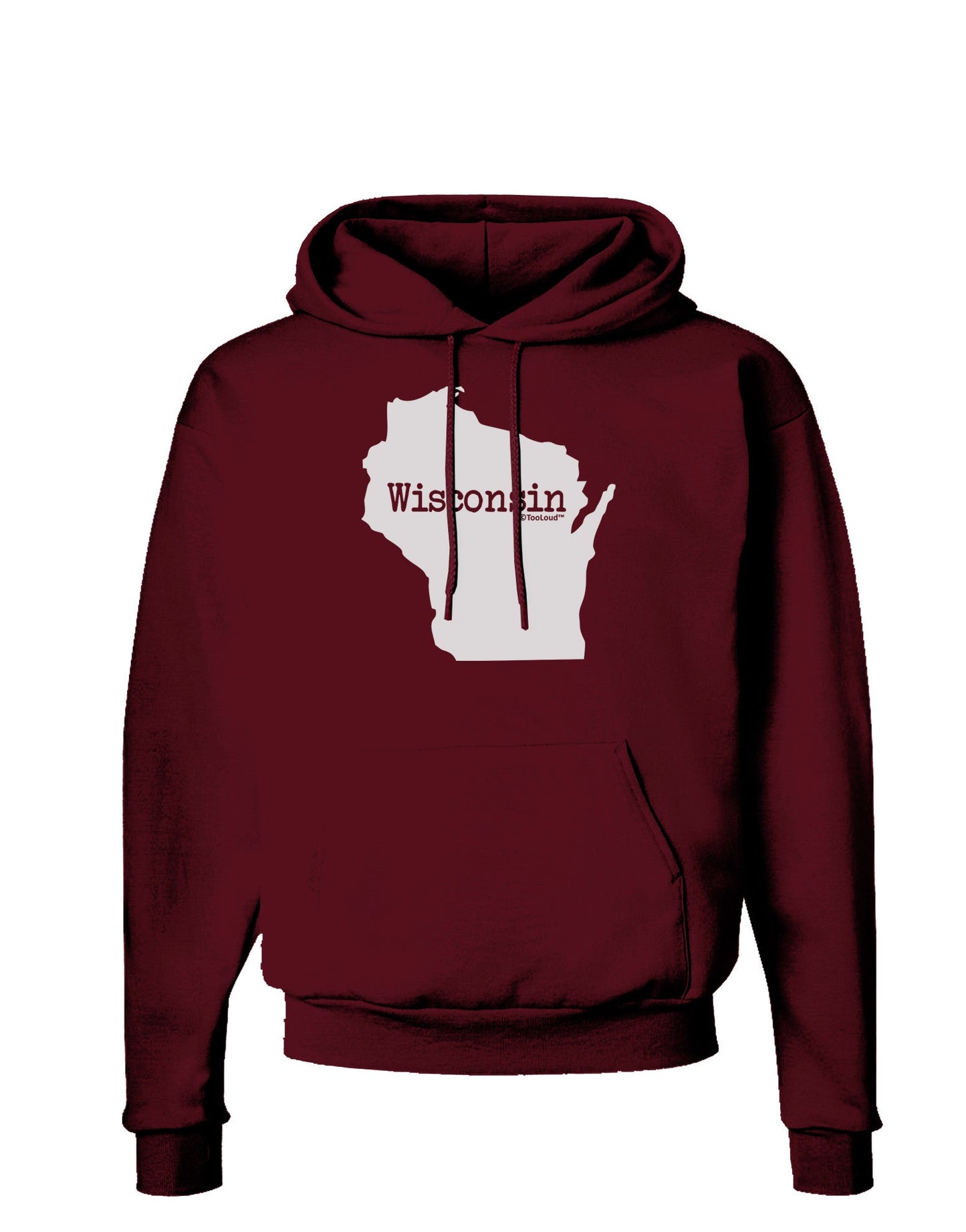 Wisconsin - United States Shape Dark Hoodie Sweatshirt-Hoodie-TooLoud-Maroon-Small-Davson Sales