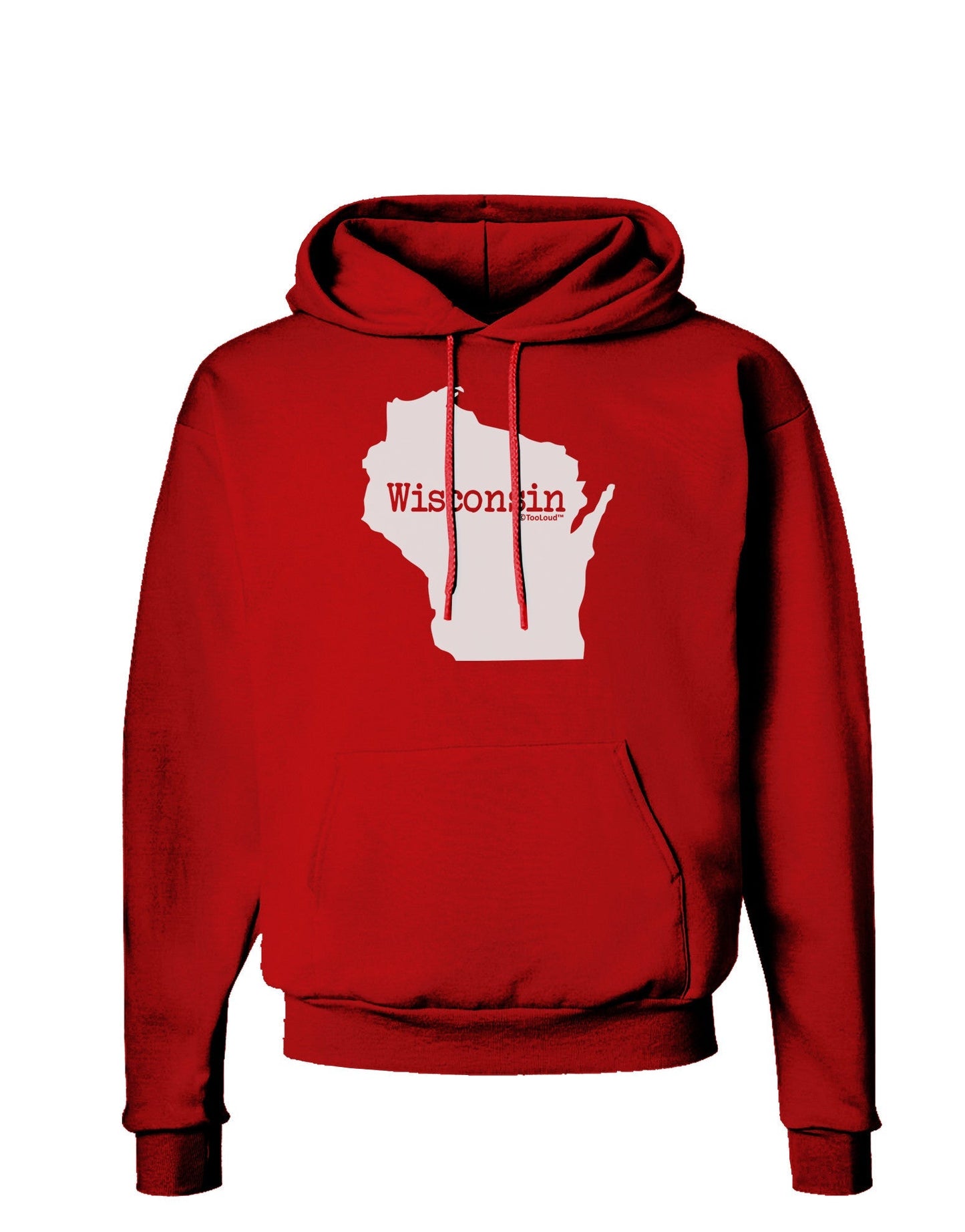 Wisconsin - United States Shape Dark Hoodie Sweatshirt-Hoodie-TooLoud-Red-Small-Davson Sales