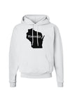 Wisconsin - United States Shape Hoodie Sweatshirt-Hoodie-TooLoud-White-Small-Davson Sales