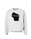 Wisconsin - United States Shape Sweatshirt-Sweatshirts-TooLoud-White-Small-Davson Sales