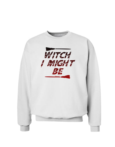 Witch I Might Be Sweatshirt by TooLoud-Sweatshirts-TooLoud-White-Small-Davson Sales