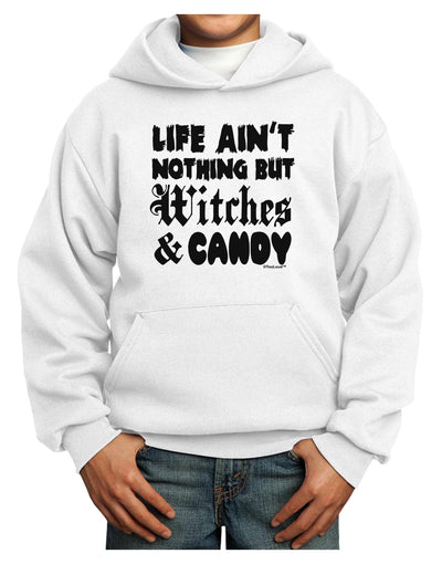 Witches and Candy Youth Hoodie Pullover Sweatshirt-Youth Hoodie-TooLoud-White-XS-Davson Sales