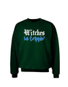 Witches Be Trippin Blue Adult Dark Sweatshirt-Sweatshirts-TooLoud-Deep-Forest-Green-Small-Davson Sales