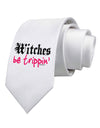 Witches Be Trippin Printed White Necktie