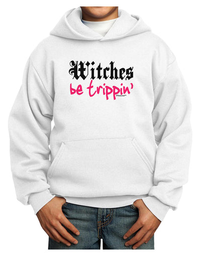 Witches Be Trippin Youth Hoodie Pullover Sweatshirt-Youth Hoodie-TooLoud-White-XS-Davson Sales