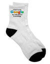 Witty and Playful: Wife Adult Short Socks - - A Must-Have for Those Who Don't Rely on Google - TooLoud-Socks-TooLoud-White-Ladies-4-6-Davson Sales