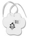 Wizard Dilly Dilly Paw Print Shaped Ornament by TooLoud-Ornament-TooLoud-White-Davson Sales