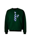 Wizard Tie Blue and Silver Adult Dark Sweatshirt-Sweatshirts-TooLoud-Deep-Forest-Green-Small-Davson Sales