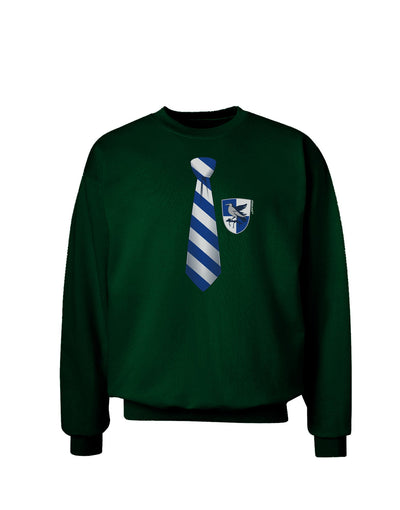 Wizard Tie Blue and Silver Adult Dark Sweatshirt-Sweatshirts-TooLoud-Deep-Forest-Green-Small-Davson Sales