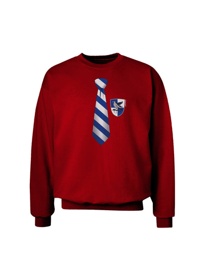 Wizard Tie Blue and Silver Adult Dark Sweatshirt-Sweatshirts-TooLoud-Deep-Red-Small-Davson Sales