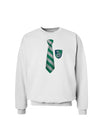 Wizard Tie Green and Silver Sweatshirt-Sweatshirts-TooLoud-White-Small-Davson Sales