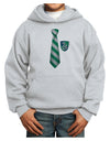 Wizard Tie Green and Silver Youth Hoodie Pullover Sweatshirt-Youth Hoodie-TooLoud-Ash-XS-Davson Sales