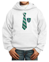 Wizard Tie Green and Silver Youth Hoodie Pullover Sweatshirt-Youth Hoodie-TooLoud-White-XS-Davson Sales