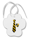 Wizard Tie Yellow and Black Paw Print Shaped Ornament-Ornament-TooLoud-White-Davson Sales