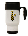 Wizard Tie Yellow and Black Stainless Steel 14oz Travel Mug-Travel Mugs-TooLoud-White-Davson Sales