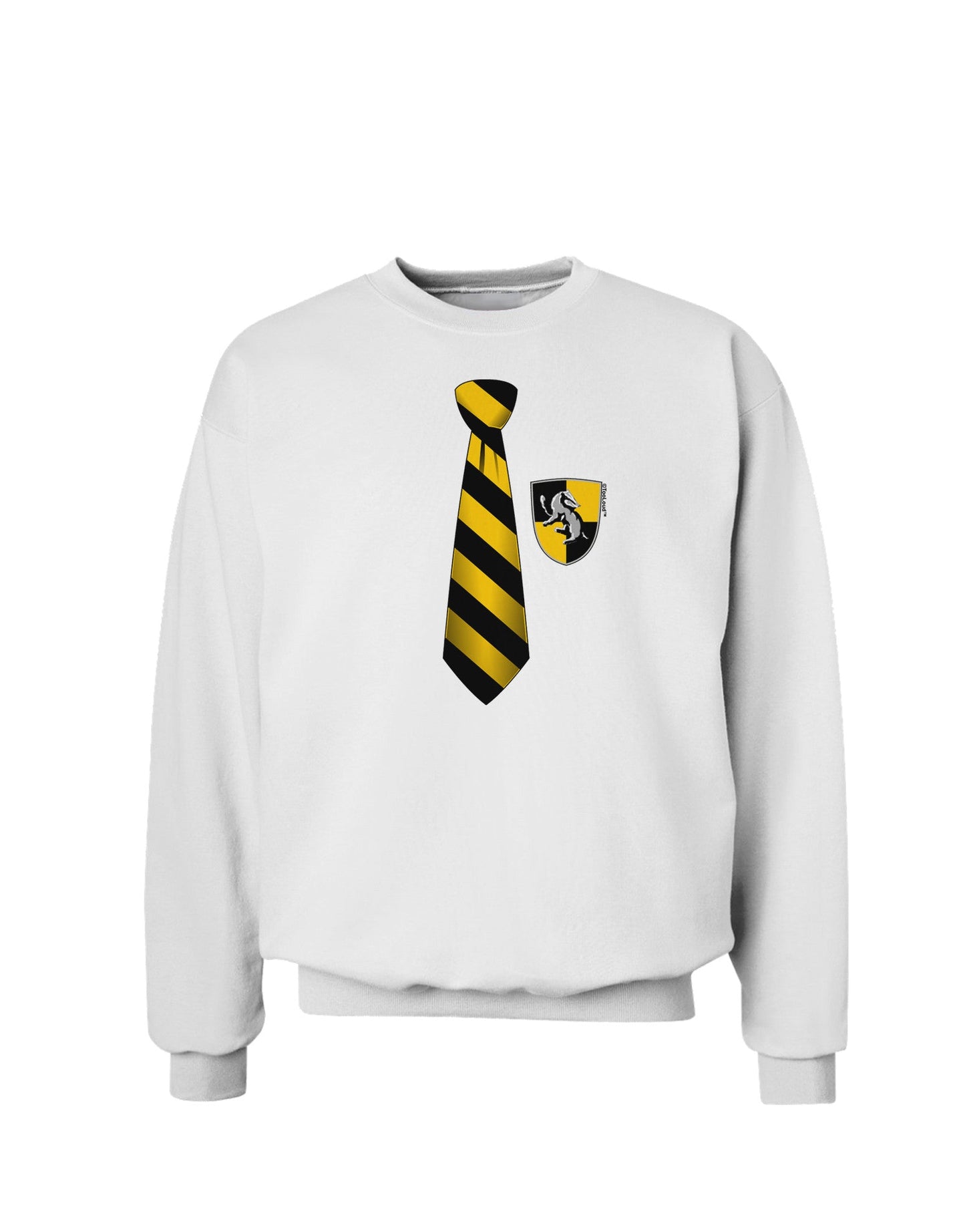 Wizard Tie Yellow and Black Sweatshirt-Sweatshirts-TooLoud-White-Small-Davson Sales
