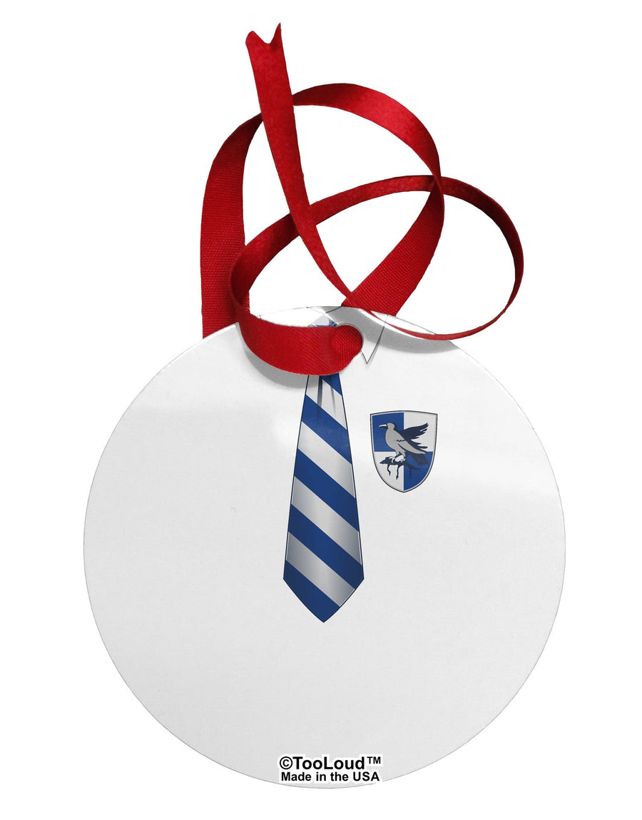 Wizard Uniform Blue and Silver AOP Circular Metal Ornament All Over Print-Ornament-TooLoud-White-Davson Sales
