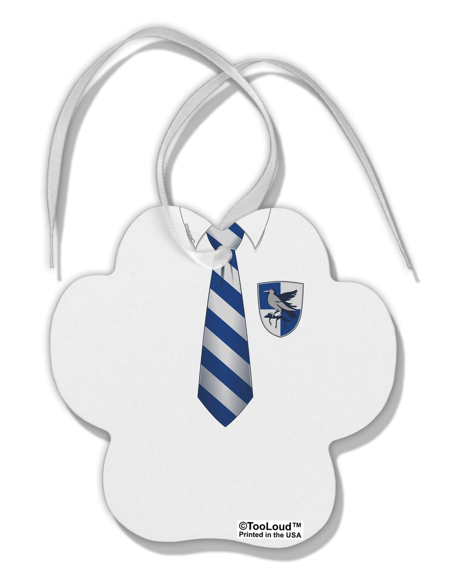 Wizard Uniform Blue and Silver AOP Paw Print Shaped Ornament All Over Print-Ornament-TooLoud-White-Davson Sales