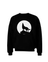 Wolf Howling at the Moon - Design #1 Adult Dark Sweatshirt by TooLoud-Sweatshirts-TooLoud-Black-Small-Davson Sales